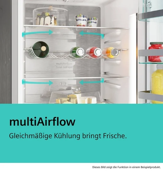 iQ500 Freistehender Kühlschrank 186.2 x 59.5 cm Gebürsteter schwarzer Stahl AntiFingerprint KS36NAXCG