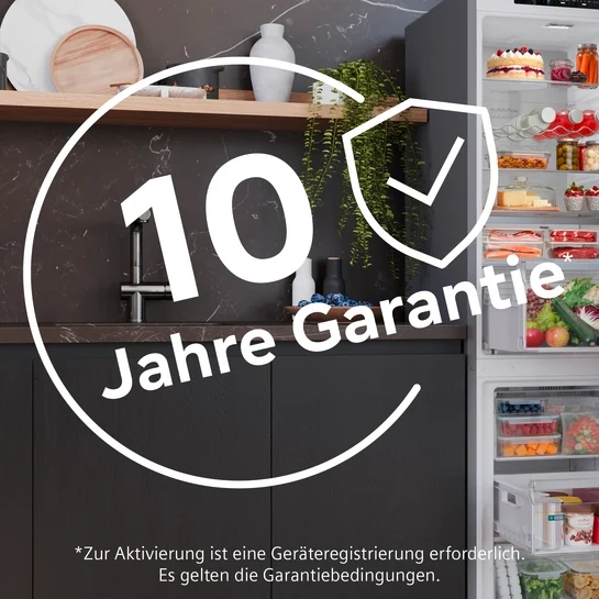 iQ500 Freistehende Kühl-Gefrier-Kombination mit Gefrierbereich unten 203 x 60 cm Gebürsteter schwarzer Stahl AntiFingerprint KG39N4X1F