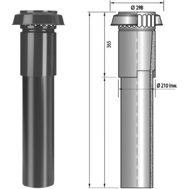 180mm EPP Duct Roof Terminal