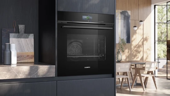 iQ700 Einbau-Backofen mit Dampfunterstützung 60 x 60 cm Schwarz, Edelstahl HR776G1B1