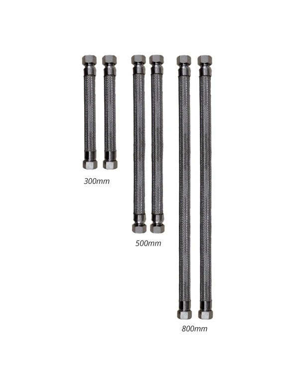 Pre-insulated Flexi Hose Kit - 300/500/800mm - Full Bore - Heat Pump Pro