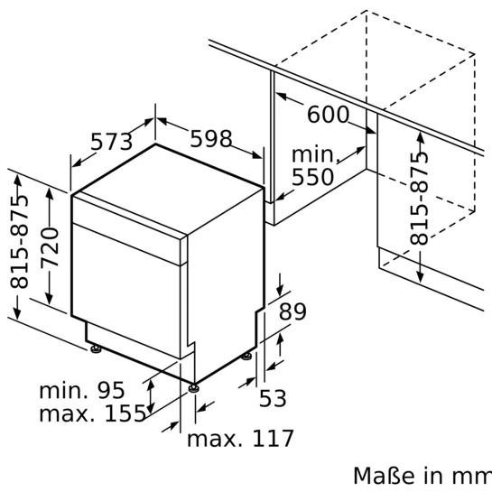 Serie 4 Unterbau-Geschirrspüler 60 cm Gebürsteter Stahl SMU4EVS08E