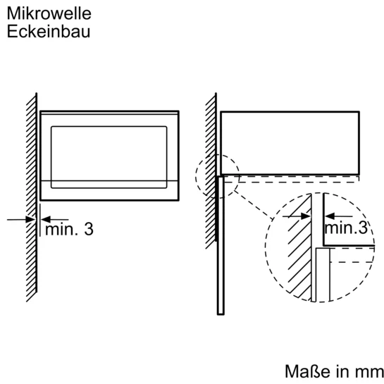 Serie 6 Einbau-Mikrowelle Schwarz BFL524MB0