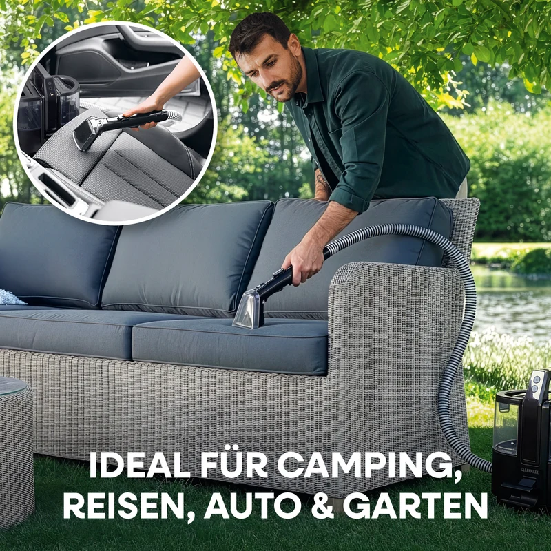 Akku-Polster- & Teppichreiniger Pro - 22 V - Schwarz