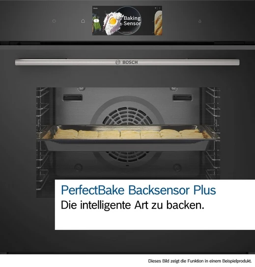 Serie 8 Einbau-Backofen mit Mikrowellenfunktion 60 x 60 cm Schwarz HMG776NB1