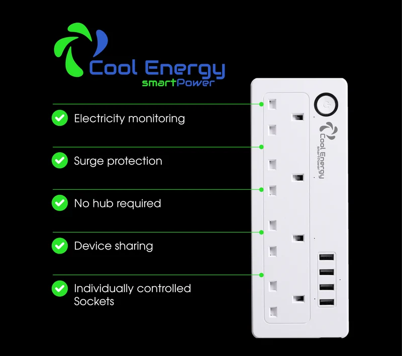 Cool Energy Smart 4 Plug Extension Lead