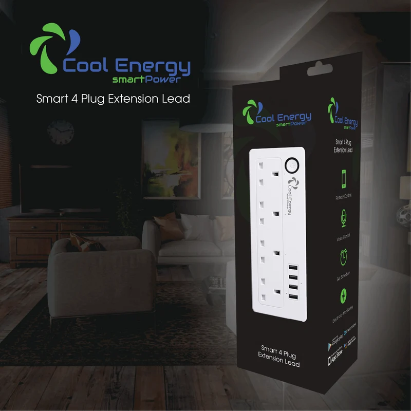 Cool Energy Smart 4 Plug Extension Lead