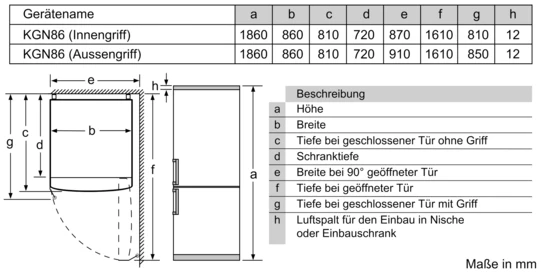 Serie 6 Freistehende Kühl-Gefrier-Kombination mit Gefrierbereich unten 186 x 86 cm Edelstahl KGN86AIDR