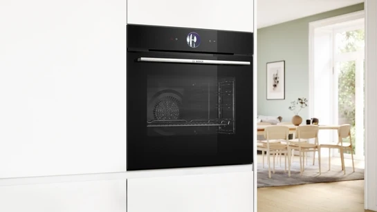 Serie 8 Einbau-Backofen 60 x 60 cm Schwarz HBG7764B1