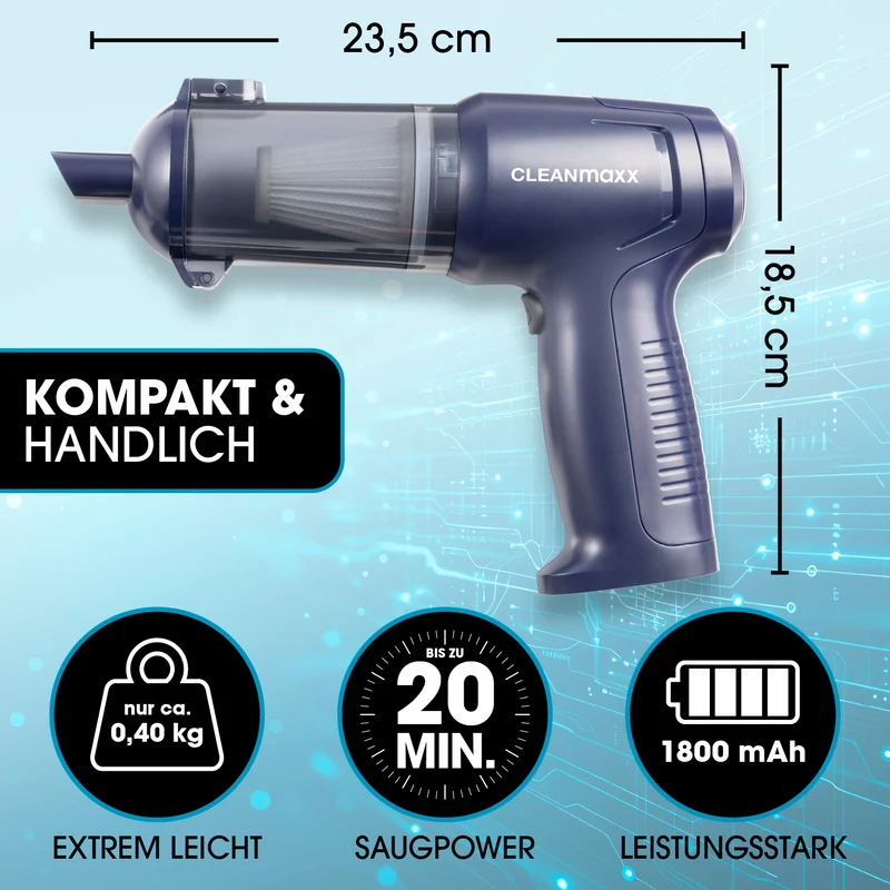 2in1-Akkusauger mit Saug- & Gebläsefunktion