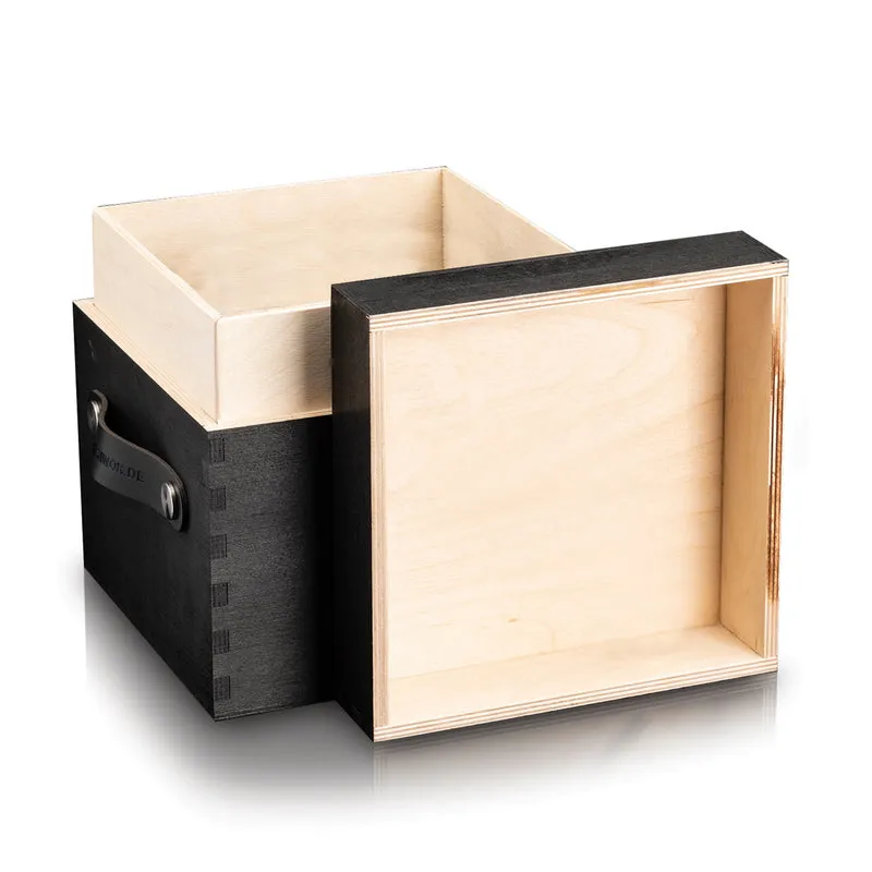 Transportbox für Tisch-Kochset für bis zu 2 Personen - 21 x 21 x 21 cm - schwarz