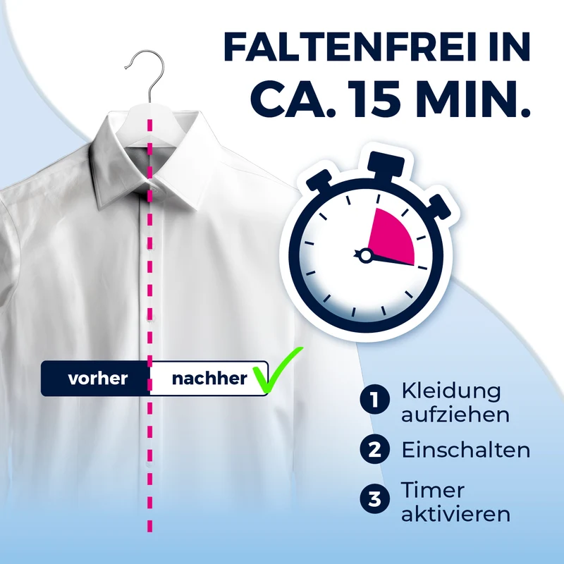 Hemden- & Blusenbügler Kompakt - weiß/silber