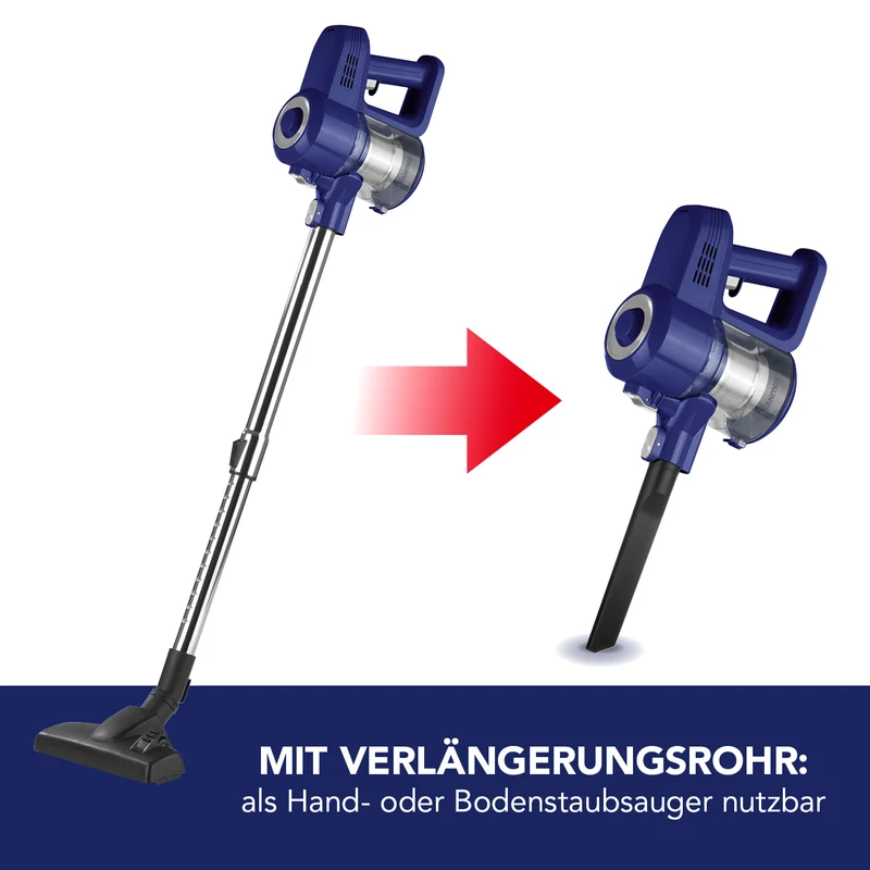 Akku-Zyklon-Staubsauger - blau/silber