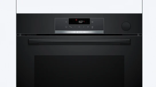 Serie 4 Einbau-Backofen mit Dampfunterstützung 60 x 60 cm Schwarz HRG532BB3