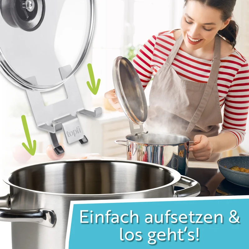 Topfdeckelhalter für Töpfe & Pfannen - 3er-Set