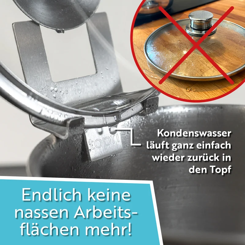 Topfdeckelhalter für Töpfe & Pfannen - 2er-Set