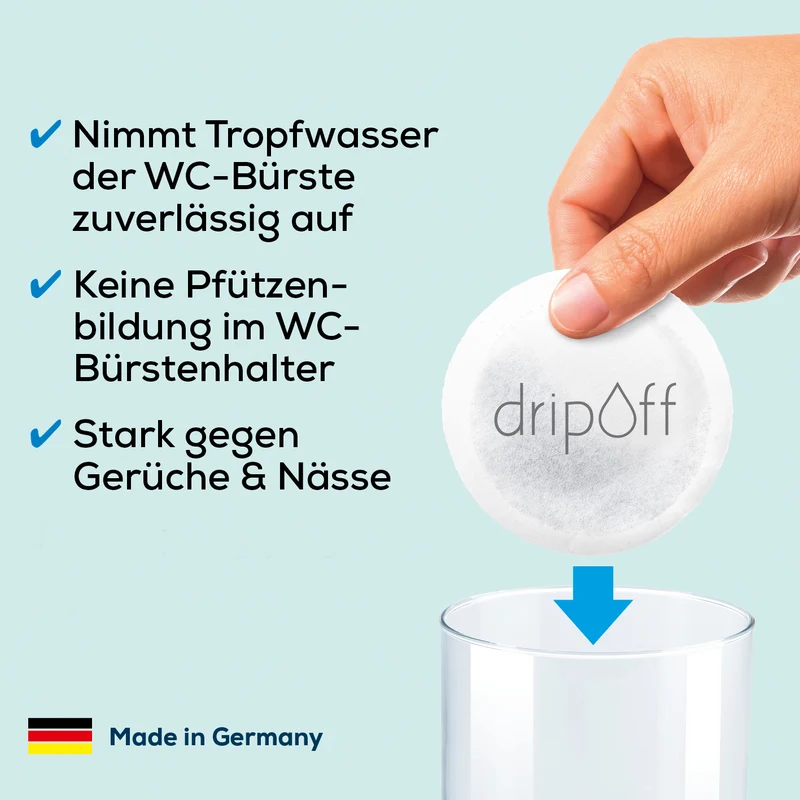 Anti-Nässe-Pad - Einsatz für WC-Bürstenhalter - 30er-Set