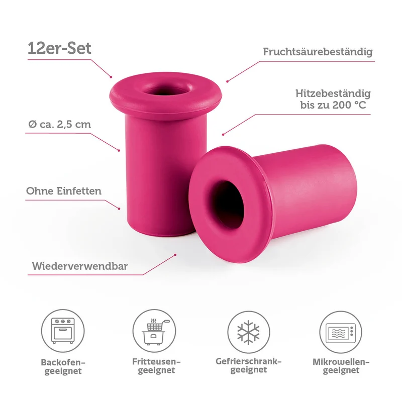 Silikon-Backförmchen - 12er-Set