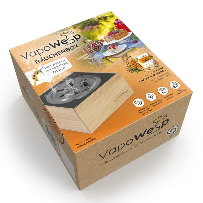 Räucherbox inkl. Orange & Rosemary (50 g) + Lemon & Basil (100 g) + Hay Flowers & Thyme (100 g) + Apple & Mint (100 g)