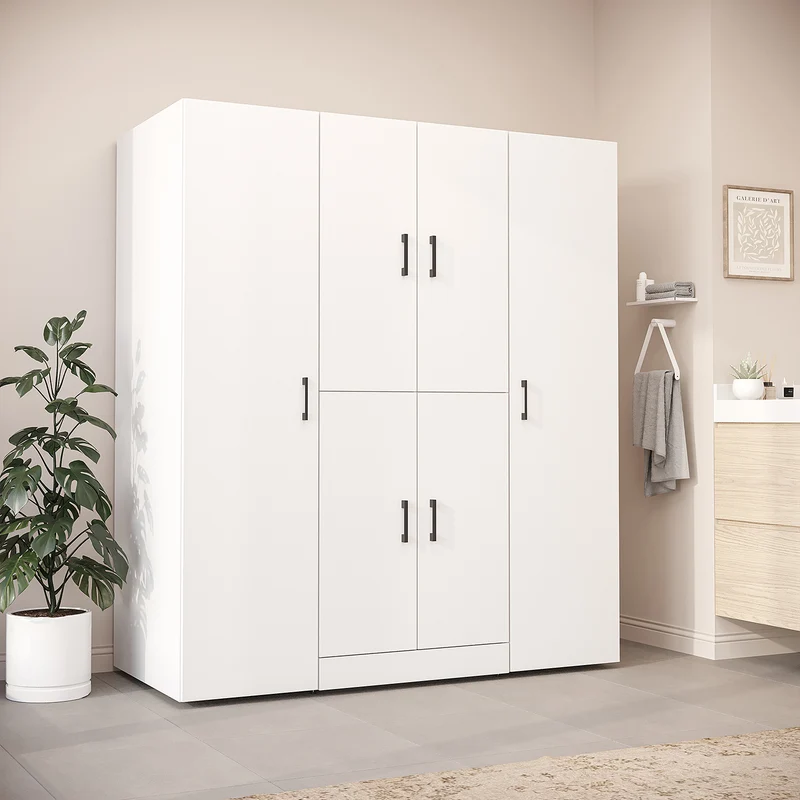 Roomart Waschmaschinenschrank DORA-I, 160 cm breit, für Waschmaschine und Trockner mit 2 Hochschränken, in 5 Farben