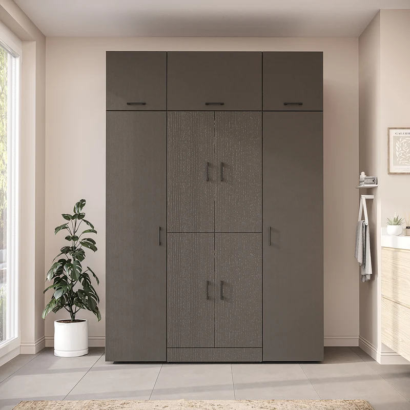 Roomart Waschmaschinenschrank DORA-I, 160 cm breit, für Waschmaschine und Trockner mit 2 Hochschränken, in 5 Farben