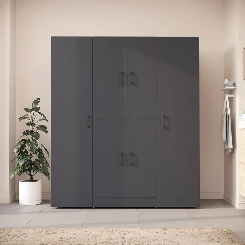 Roomart Waschmaschinenschrank DORA-I, 160 cm breit, für Waschmaschine und Trockner mit 2 Hochschränken, in 5 Farben