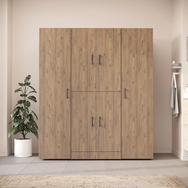 Roomart Waschmaschinenschrank DORA-I, 160 cm breit, für Waschmaschine und Trockner mit 2 Hochschränken, in 5 Farben