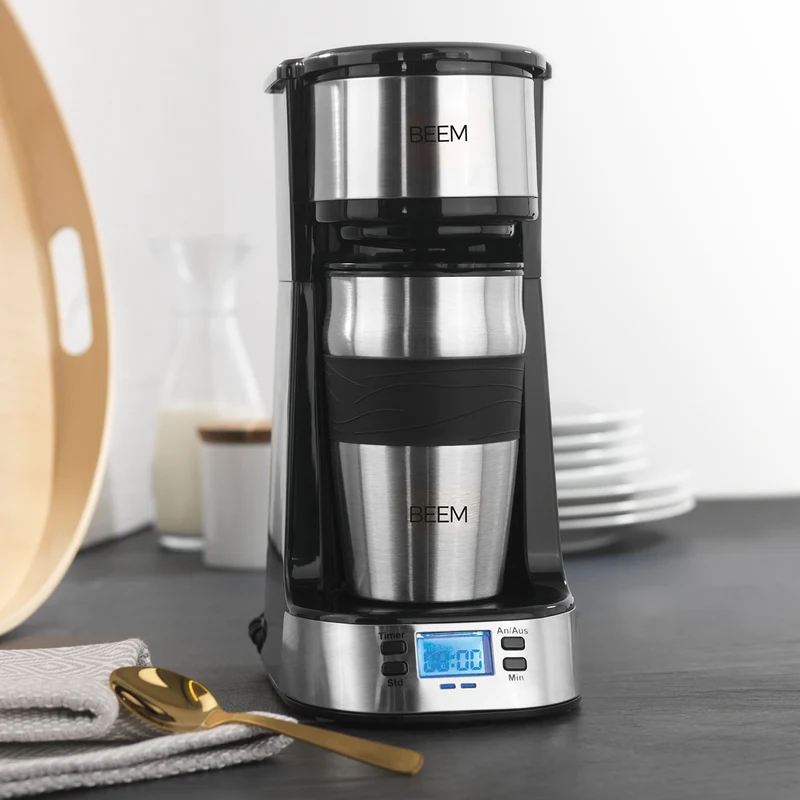 Single-Kaffeemaschine Thermo2Go - 750 Watt - Edelstahl/schwarz