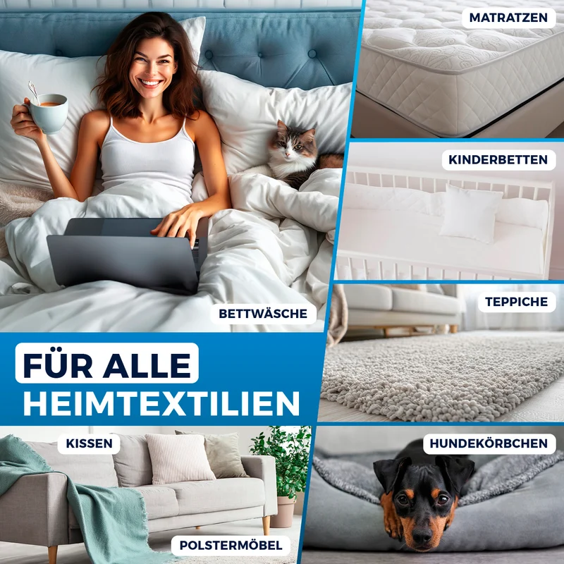 Milbensauger Vibration - blau/weiß