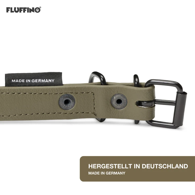 BioThane Hundeleine - 3-Fach verstellbar - 220 cm - Oliv