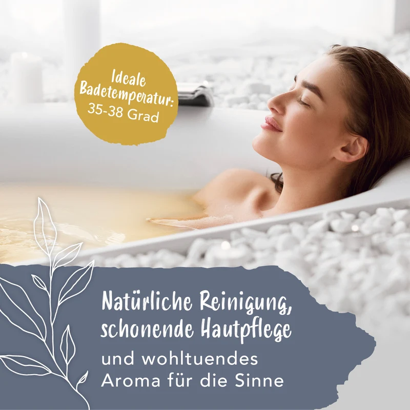Basisches Kräuterbad mit ätherischen Ölen - Erkältungszeit & Entspannungszeit - 6er-Set (6x 100 g)