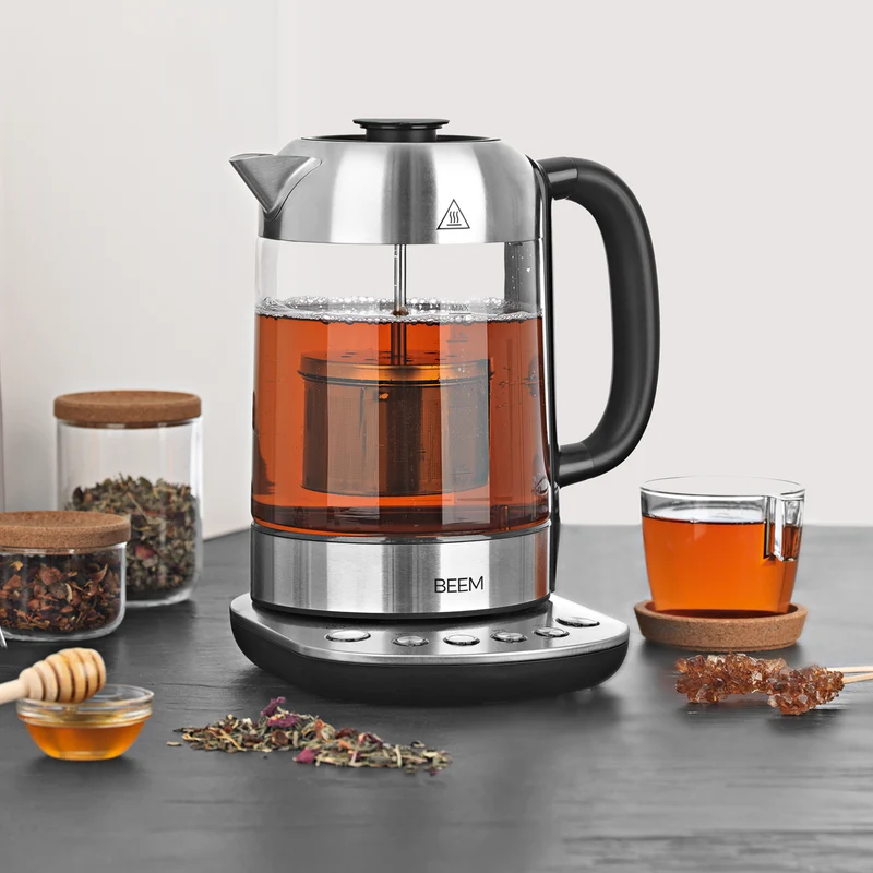 TEATIME II Edelstahl-Teesieb mit Deckel - 60 g