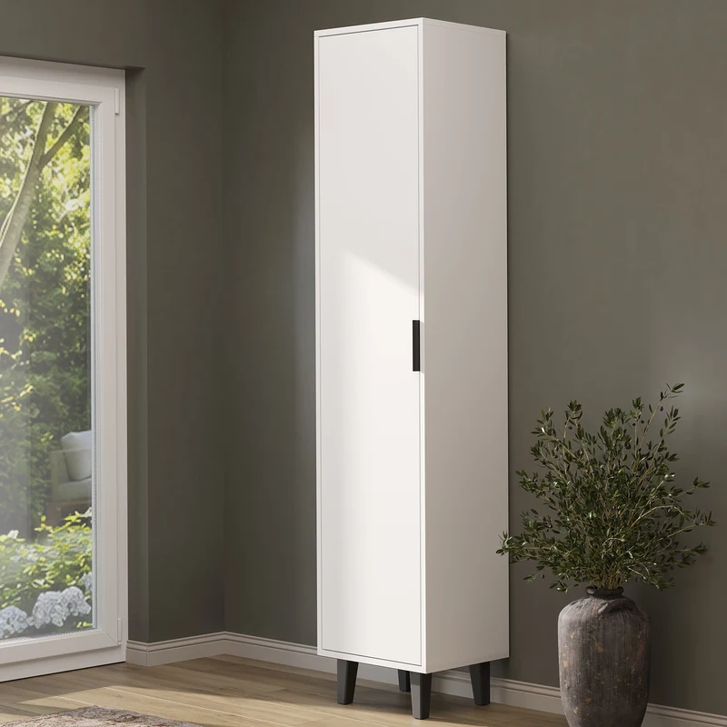 Roomart Hochschrank NORD, 199 cm, mit Tür und 5 Fächern, in 2 Farben