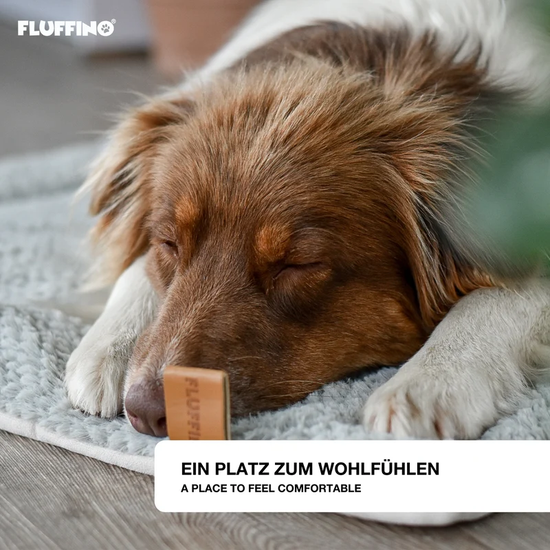 Hundedecke/Hundekissen - Wildlederimitat - Größe S (73 x 45 cm) - grau