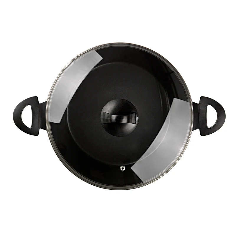 Aluminium-Kochtopf geschmiedet - 20 cm - schwarz