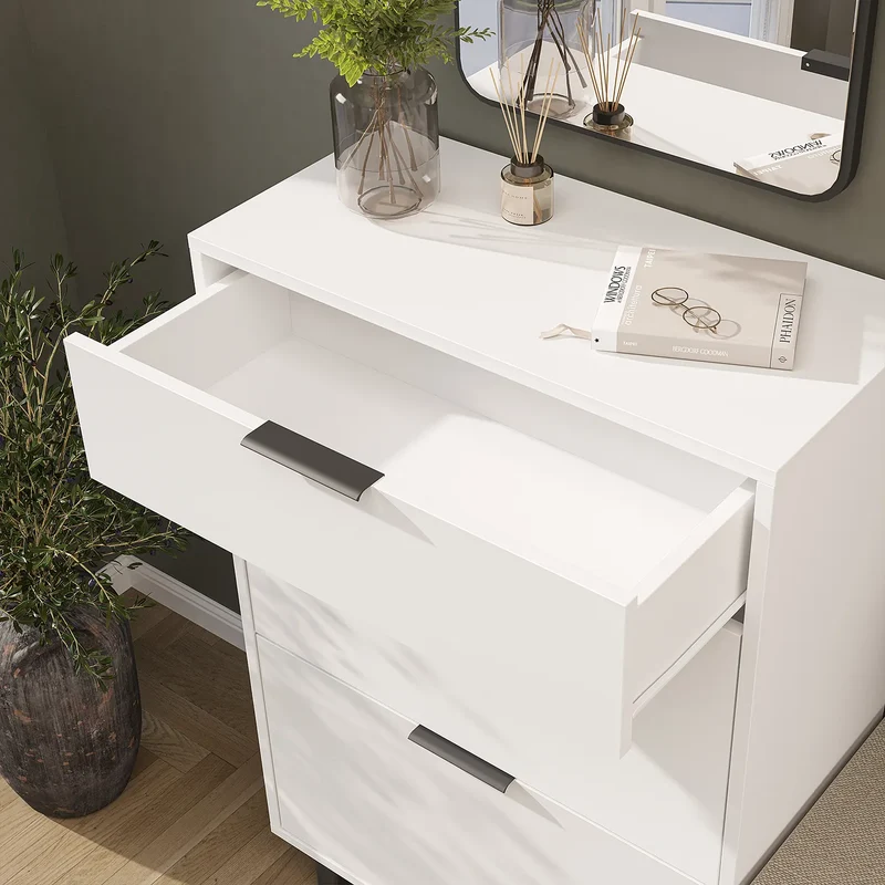 Roomart 4-teiliges Garderobenset NORD, mit Schuhschrank, Sitzbank, Garderobenpaneel 130 cm und Spiegel, in 2 Farben