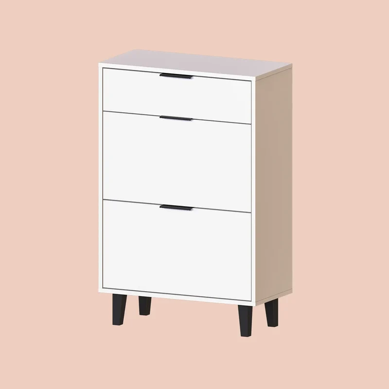 Roomart Schuhschrank NORD, 112 cm, mit 2 Schuhklappen und Schublade, in 2 Farben