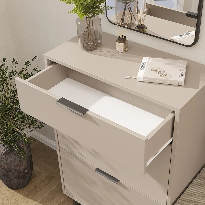 Roomart 4-teiliges Garderobenset NORD, mit Schuhschrank, Sitzbank, Wandgarderobe und Spiegel, in 2 Farben