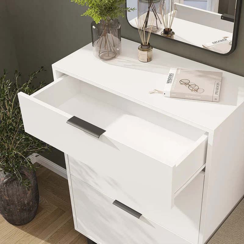Roomart 4-teiliges Garderobenset NORD, mit Schuhschrank, Sitzbank, Wandgarderobe und Spiegel, in 2 Farben
