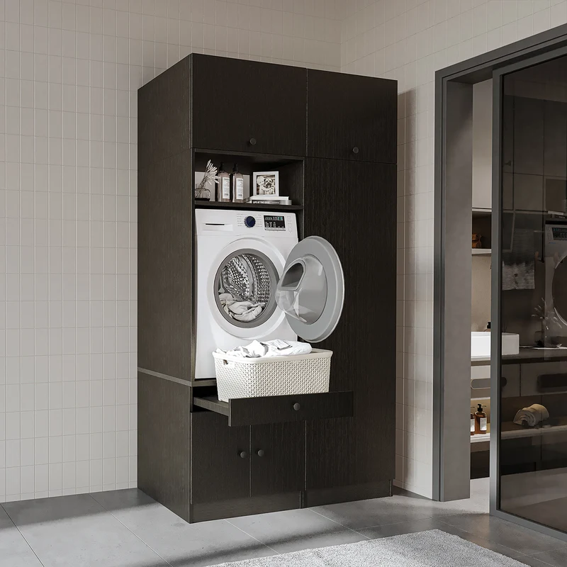 Roomart Waschmaschinenschrank SERIE 1, 127 cm, mit Hochschrank, in 3 Farben
