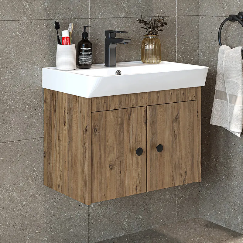 Roomart Badmöbel-Set ADA, 60 cm, mit Keramik-Waschbecken, in 6 Farben