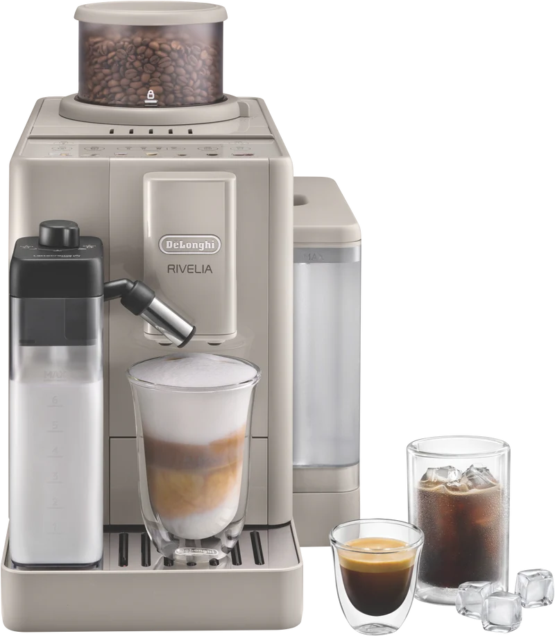 DeLonghi Rivelia Start Fully Automatic Coffee Machine Sand Beige