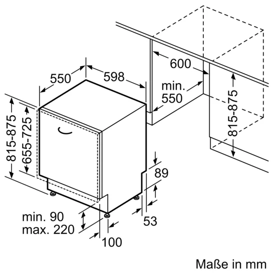 iQ300 Vollintegrierter Geschirrspüler 60 cm SN63HX03TE