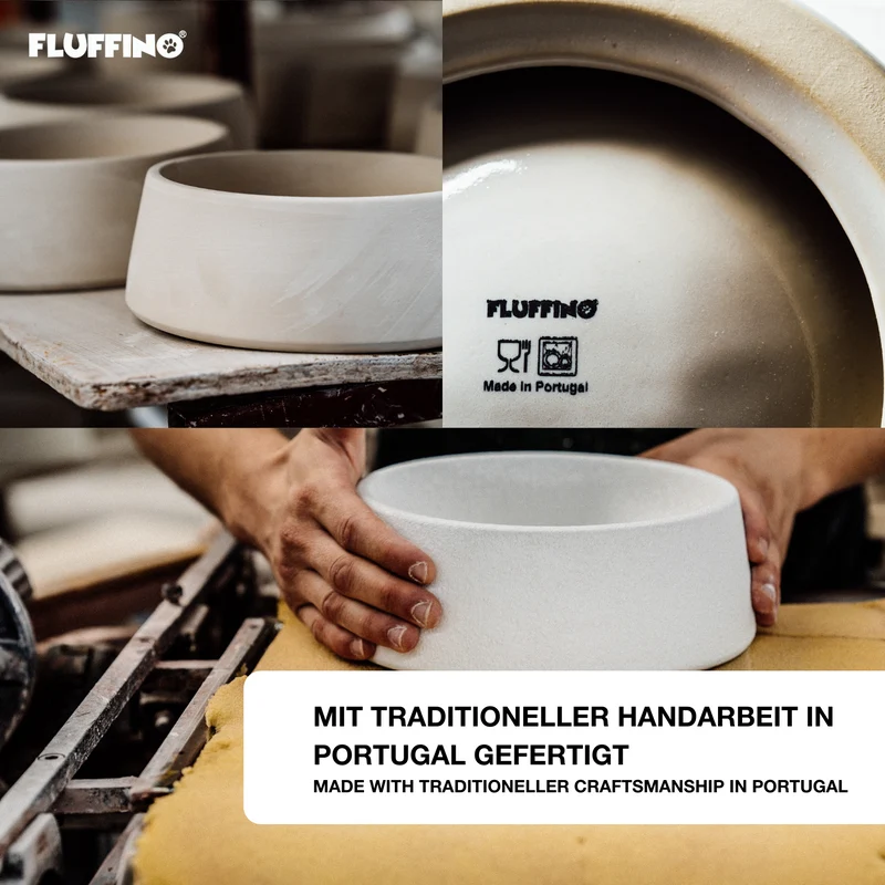 Hundenapf / Futternapf Keramik - 800 ml - Lebensmittelecht - Blau