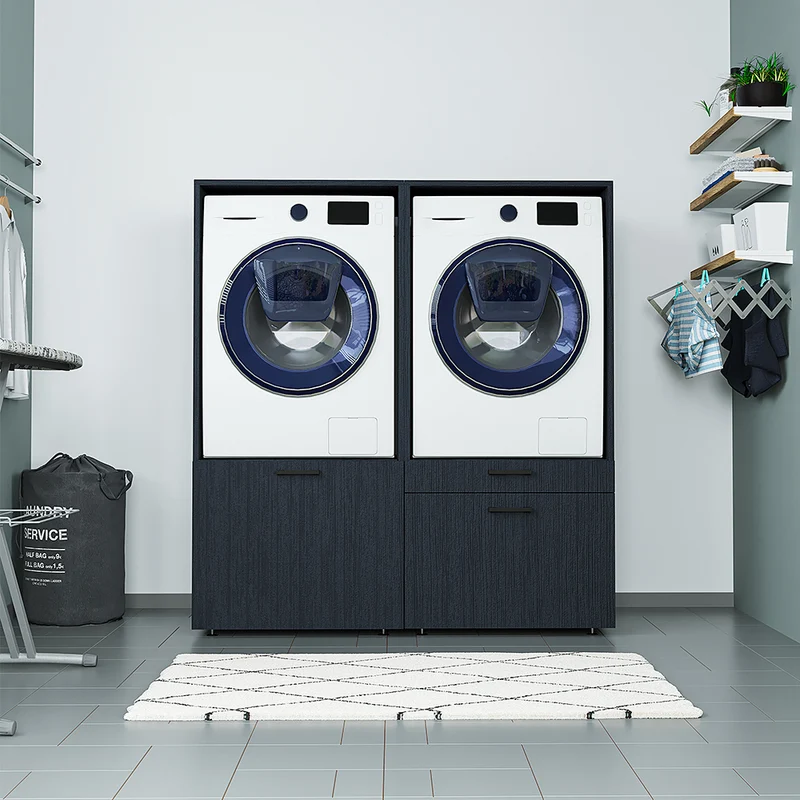 Roomart Waschmaschinenschrank SERIE 2, 134 cm, Doppelschrank für zwei Geräte, in 2 Farben