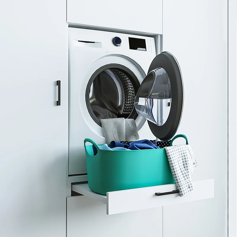 Roomart Waschmaschinenschrank SERIE 2, 134 cm, Doppelschrank für zwei Geräte, in 2 Farben