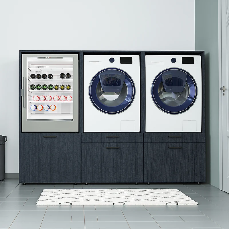 Roomart Waschmaschinenschrank SERIE 2, 201 cm, für 3 Geräte, 145 cm hoch