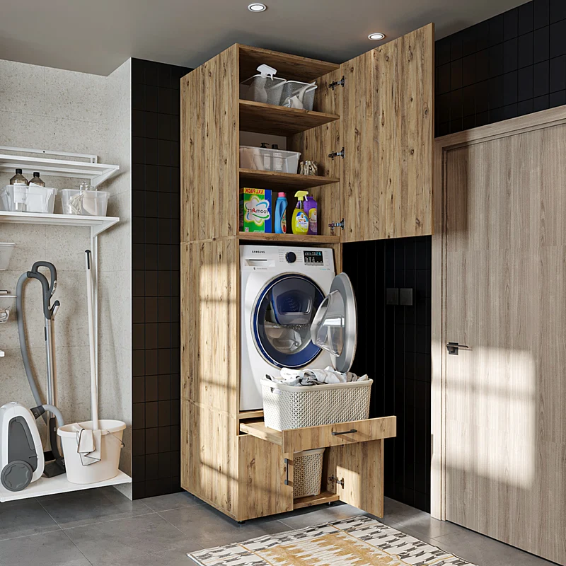 Roomart Waschmaschinenschrank SERIE 3, 67 cm, 240 cm hoch, in 3 Farben