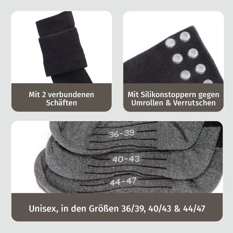 Funktions-Socke mit Doppelschaft - 2er-Set - Größe 36-39