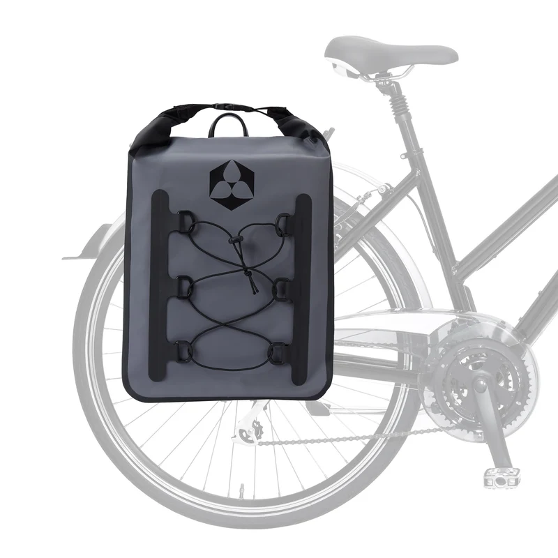 Fahrrad Gepäck Tasche wasserfest - Gepäckträger Packtasche - 23L - Grau